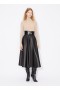 Alaia Belted Lambskin Skirts Women Black USA