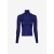Alaia Shiny Crinoline Turtleneck Sweater Women Blue USA