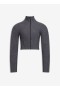Alaia Highneck Cropped Jackets Feminino Cinza Portugal