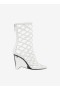  Alaia La Cage Wedge Boots Női Fehér Magyarország