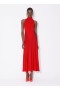  Alaia Shiny Flared Dress Women Red Magyarország