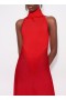  Alaia Shiny Flared Dress Women Red Magyarország
