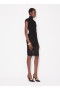  Alaia Striped Back Cut Dress Női Fekete Magyarország