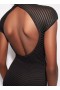  Alaia Striped Back Cut Dress Női Fekete Magyarország