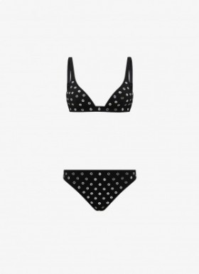  Alaia Eyelet Bikini Swimwear Women Black Magyarország