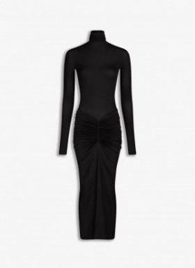  Alaia Draped Jersey Dress Women Black Magyarország