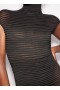  Alaia Striped Long Dress Women Black Éireann