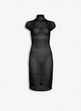  Alaia Striped Back Cut Dress Women Black Éireann