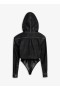  Alaia Hooded Denim Body Bodys Donna Nero Italia