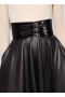  Alaia Gonne in pelle di agnello con cintura Donna Nero Italia
