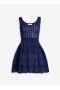 Alaia Abito in crinolina lucida Donna Blu Italia