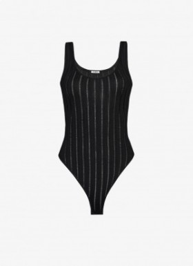  Alaia Shiny Crinoline Tank Body Bodys Donna Nero Italia