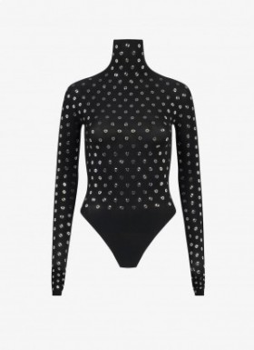  Alaia Eyelet Jersey Body Bodys Donna Nero Italia