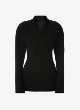  Alaia Wool Cinched Jackets Donna Nero Italia