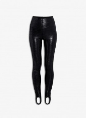  Leggings Alaia Coated Donna Nero Italia