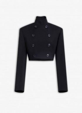 Alaia Short Cropped Jackets Donna Nero Italia