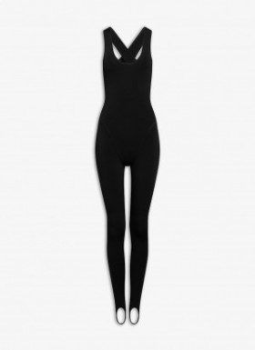  Alaia Highshine Cross Salopette Donna Nero Italia