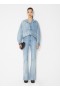  Alaia ロングブーツカットデニムパンツ レディース ブルー 日本
