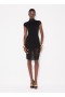  Alaia ストライプバックカットドレス レディース ブラック 日本