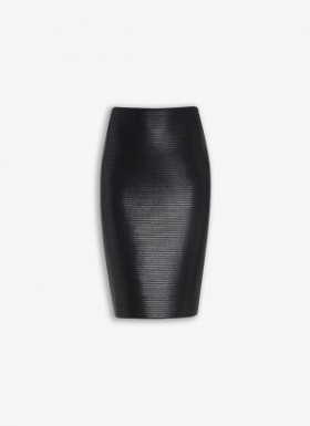  Alaia コーティングペンシルスカート レディース ブラック 日本