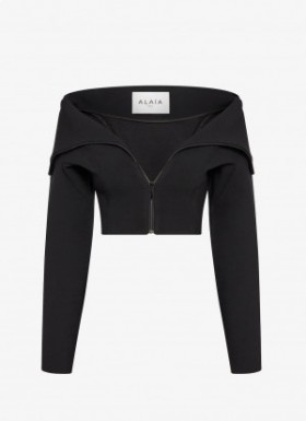  Alaia ジップウールジャケット レディース ブラック 日本