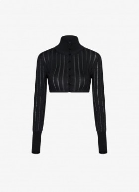  Alaia シャイニー クリノリン カーディガン ベスト レディース ブラック 日本