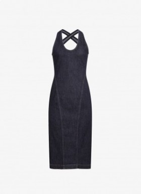  Alaia スカルプティング デニム ドレス レディース ブルー