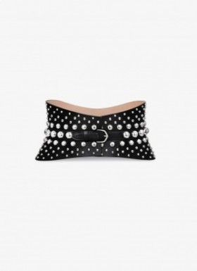  Alaia Neo ビスチェ スタッズ コルセット ベルト レディース ブラック 日本