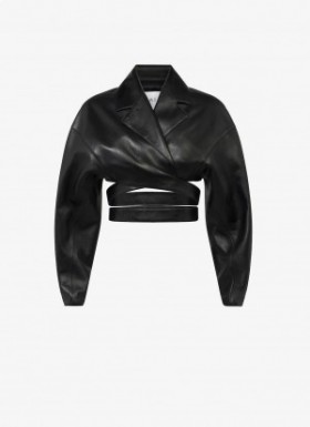  Alaia Skinn Cross-over Jakker Dame Sort Norge