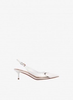  Alaia Le Cœur Slingbacks Pumps Dame Hvit Norge
