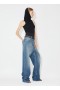  Alaia Knit Belt Denim Pants Damskie Niebieskie Polska