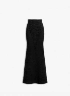  Alaia Crocodile Long Spódnice Damskie Czarne Polska