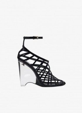  Alaia La Cage Wedge Pumps Damskie Czarne Polska
