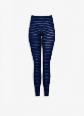  Alaia Sheer Stripes Leggings Damskie Niebieskie Polska