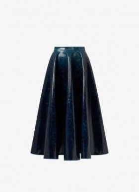  알라이아 미러 울 미디 스커트 여성 블루 대한민국