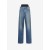  Alaia 니트 벨트 데님 팬츠 여성 블루 대한민국