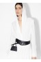  Alaia Hooded Poplin Body Shirt Dam Vit Sverige