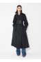  Alaia Cotton Belted Trench Coats Dam Svart Sverige