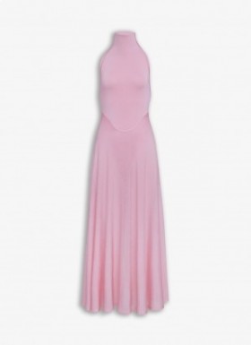  Alaia Shiny Flared Dress Dam Rosa Sverige