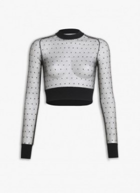  Alaia Sheer Jumper Yelek Kadın Siyah Türkiye