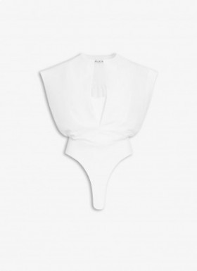  Alaia Dickey Body-shirt Üstler Kadın Beyaz Türkiye