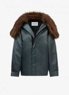  Alaia Naylon Maxi Bomber Mont Kadın Yeşil Türkiye