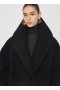 Abrigos tipo cabaña de lana redondos Alaia para mujer, color negro, España