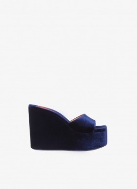  Mules Alaia Riviera Cuña Mujer Azul España
