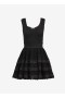  Alaia Lurex Crinoline فستان نسائي أسود المملكة العربية السع