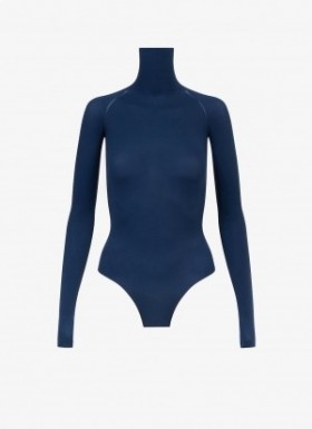  Alaia Second Skin Knit Body Bodys نساء أزرق المملكة العربية السع