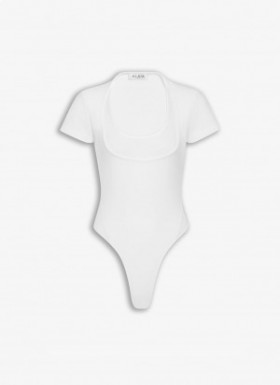 Alaia Neckline Body Bodys نساء أبيض المملكة العربية السع