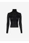  Alaia Lesklý svetr krinolínový rolák Dámská Černá Česká
