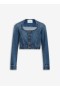  Alaia Nekcline Denimjakker Dame Blå Danmark