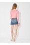  Alaia Shiny Crinoline Turtleneck Sweater Damer Pink Danmark